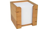 WEDO Bloc cube avec boîtier, en bambou, avec papier (61061707)