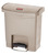Abfalleimer Slim Jim® Step-On-Tretabfallbehälter, 16 l, Kunststoff, Pedal vorne, beige