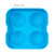 Relaxdays Eiswürfelform, 2er Set, wiederverwendbar, aus Silikon, 4,5 cm Kugeln, 4 einzelne Eiskugeln, Eisgießform, blau