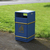 Never Rust Litter Bin - 112 Litre - Victoriana Finish painted in Dark Green with Silver Banding