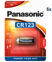 Panasonic CR123A de la batería de litio fotográficas Power Pack 5