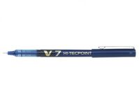 Pilot V7 Hi-Tecpoint Liquid Ink Rollerball Pen 0.7mm Tip 0.5mm Line Blu(Pack 20)