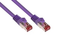 kabelmeister® Patchkabel, Cat. 6, S/FTP, PiMF, PVC, 250MHz, violett, 3m