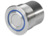 Drucktaster, 1-polig, silber, beleuchtet (RGB), 0,125 A/48 V, Einbau-Ø 30 mm, IP
