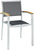 Stuhl Tailor mit Armlehne; 56x58x84 cm (BxTxH); Sitz anthrazit, Gestell silber;