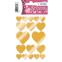 Sticker DECOR Herzen Gold, Goldprägung
