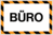 Hinweisschild - BÜRO, Gelb/Schwarz, 20 x 30 cm, PVC-Folie, Weiß, Seton, Text