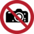 Sicherheitskennzeichnung - Fotografieren verboten, Rot/Schwarz, 20 cm, Weiß