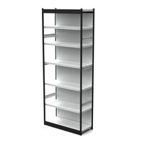 Office shelf system, with rear wall