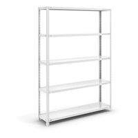 Bolt-together storage shelving, RAL 7035, medium duty