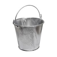 Steel bucket with carry handle, leak proof