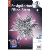 Designkarton Filino-Stern 230g/qm 21x29,7cm silber