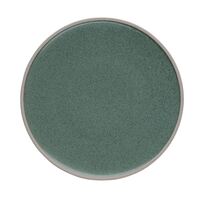 Olympia Anello Plates in Green - Raw Edge - Stoneware - 255mm - Pack of 4