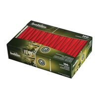 Bolsius Tapered 10in Tabletop Candles in Red Made of Wax Pack of 100
