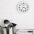 Vogue Kitchen Time Wall Analogue Clock in White Made of Plastic Quartz Movement