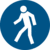 Sicherheitskennzeichnung - Für Fußgänger, Blau, 20 cm, Kunststoff, B-7527