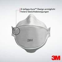 3M™ 9320D+ Aura™ Einweg-Partikel-Atemschutzmaske, FFP2, ohne Ventil