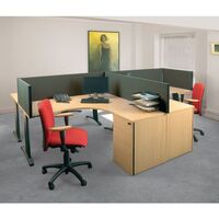 BusyScreen® classic clamp on desk partition screens - Standard desk screens - drak grey