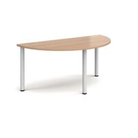 Semi-circular leg meeting table