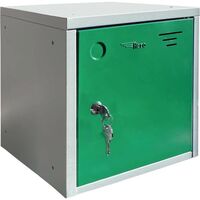 Cube lockers - 300 x 300 x 300mm, green doors