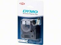 DYMO LM "D1" Feliratozógép szalag poli 12 mm fekete-fehér (16959)