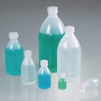 250ml Narrow neck bottles bio with screw cap green LDPE
