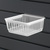 Cratebox "Standard" / Dump Bin / Box for Slatwall System / Plastic Basket | milky transparent
