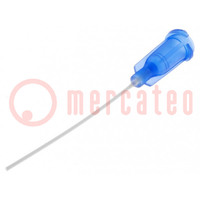 Needle: plastic flexible; 1.5"; Size: 22; straight; 0.41mm