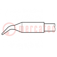 Tip; bent conical; 0.6mm; longlife; for soldering iron; JBC-AP-A