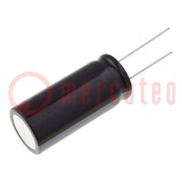 Condensatore: elettrolitico; THT; 22uF; 400VDC; Ø10x31,5mm; ±20%