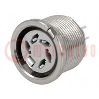 Socket; DIN; female; PIN: 5; Layout: 240°; THT; 34V; 2A; silver plated