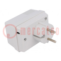 Enclosure: for power supplies; X: 52mm; Y: 73mm; Z: 46mm; ABS; grey