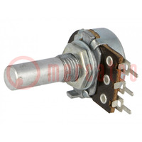 Potentiometer: axial; 1-Drehung; 22kΩ; 100mW; ±20%; 6mm; mono; Kohle