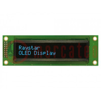 Display: OLED; alfanumeriek; 20x2; Afm: 116x37x9,8mm; blauw; PIN: 16