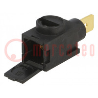 Terminal block; ways: 1; 0.14÷2.5mm2; black; Plating: gold-plated