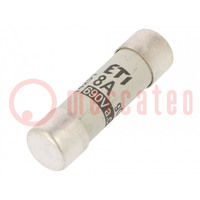 Fuse: fuse; gG; 8A; 690VAC; cylindrical,industrial; 14x51mm