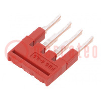 Comb bridge; ways: 4; red; Width: 3.5mm; UL94V-0