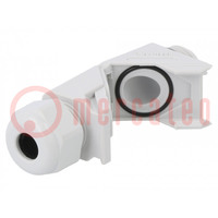 Cable gland; angular; M16; 1.5; IP68; polyamide; grey; HSK-W