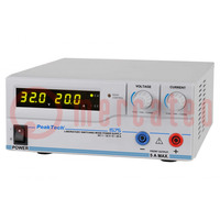 Power supply: programmable laboratory; Ch: 1; 1÷32VDC; 0÷20A