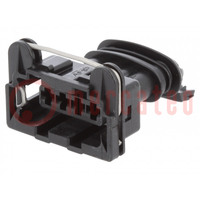 Connector: automotive; JPT; female; plug; for cable; PIN: 4; black