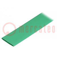 Heat shrink sleeve; glueless; 2: 1; 16mm; L: 1m; green; polyolefine