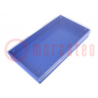 Contenedor: individual; azul,transparente; 295x175x42mm