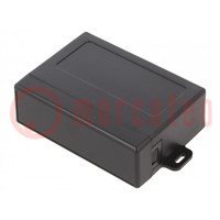 Enclosure: multipurpose; X: 63.3mm; Y: 87.5mm; Z: 29mm; ABS; black