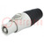 Plug; circular; female; PIN: 3; for cable; 25A; thermoplastic; HP