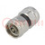 Coupler; N plug,both sides; straight; 50Ω; PTFE; gold-plated