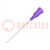 Needle: steel; 1.5"; Size: 21; straight; 0.51mm; Body: purple
