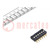 Switch: DIP-SWITCH; OFF-ON; 0.025A/24VDC; Pos: 2; -20÷70°C; SMD