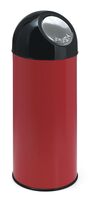 Abfallbehälter mit Druckdeckel und Inneneimer 55 Liter, VB 470002, Rot, Schwarz