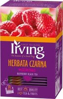 Herbata czarna aromatyzowana w kopertach Irving, malina, 20 sztuk x 1.5g