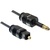 PREMIUMCORD Optikai kábel, 3,5mm mini Toslink - Toslink, 3m, fekete